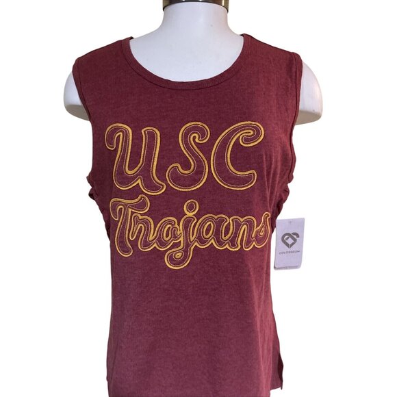 USC Trojans Colosseum Athletics Red Sleeveless Tank Top T-Shirt Women's M NEW - Picture 3 of 7
